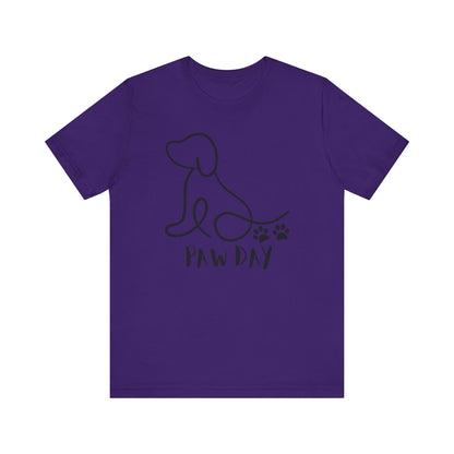 Cute Pet Dog Black Print T Shirt - US