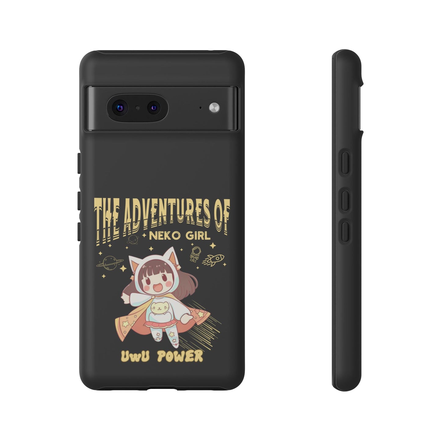 Cartoon Hero Anime Cat Meme Girl Phone Case, iPhone, Pixel, Samsung