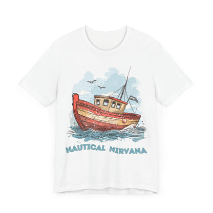 Aqua Blue Water Canal Boat T Shirt - UK