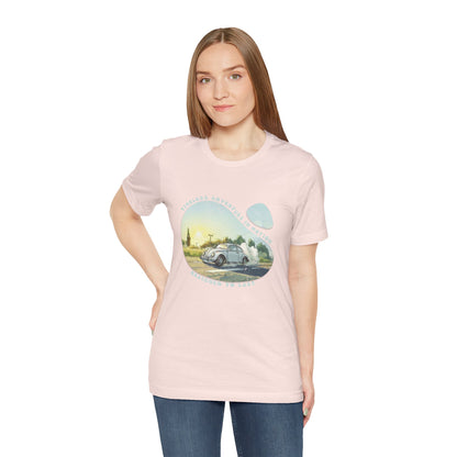 Cyan And White Volkswagen Beetle Cars T Shirt - UK