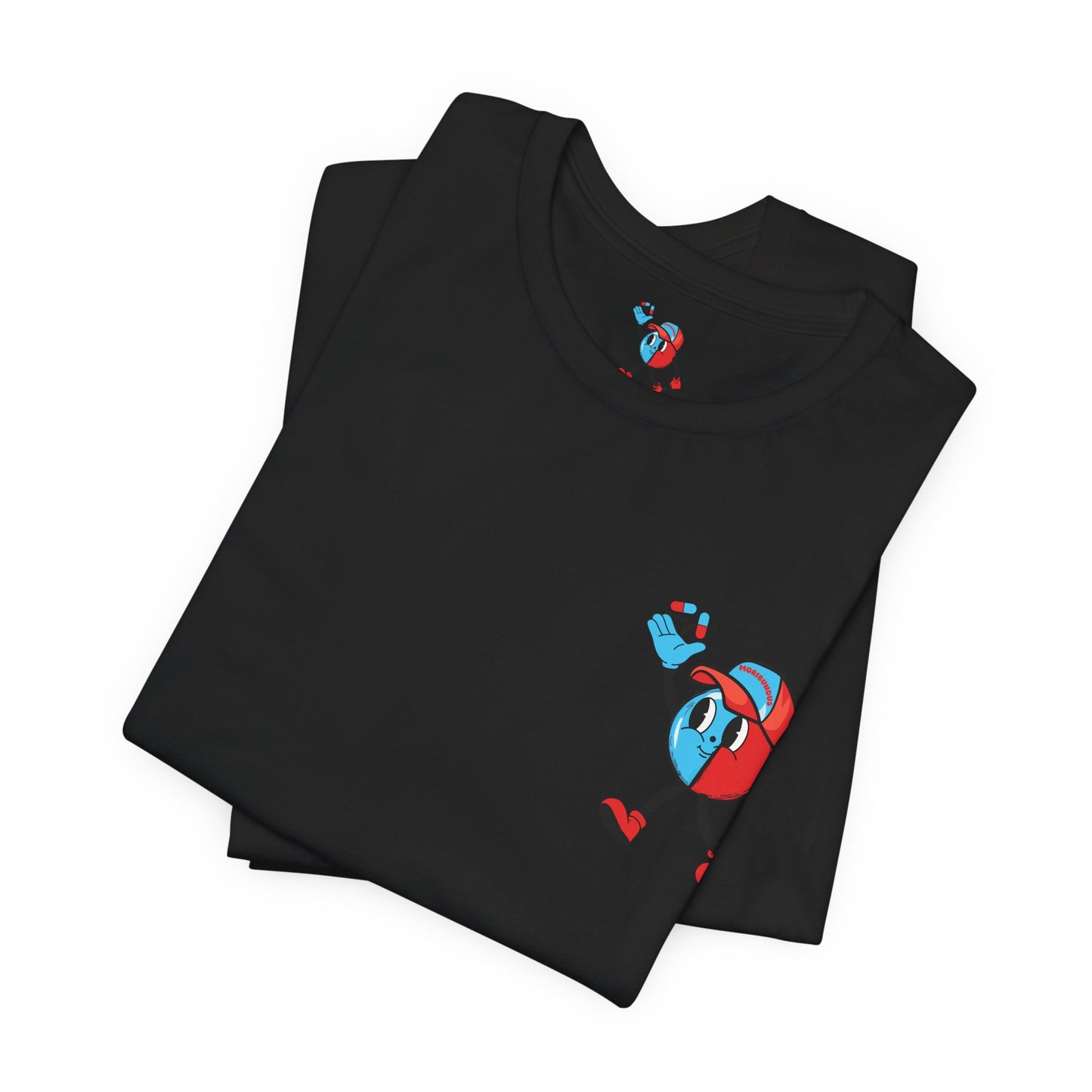 Retro Light Blue Circle Red Pill Tablet Medicine Dosage T Shirt - UK