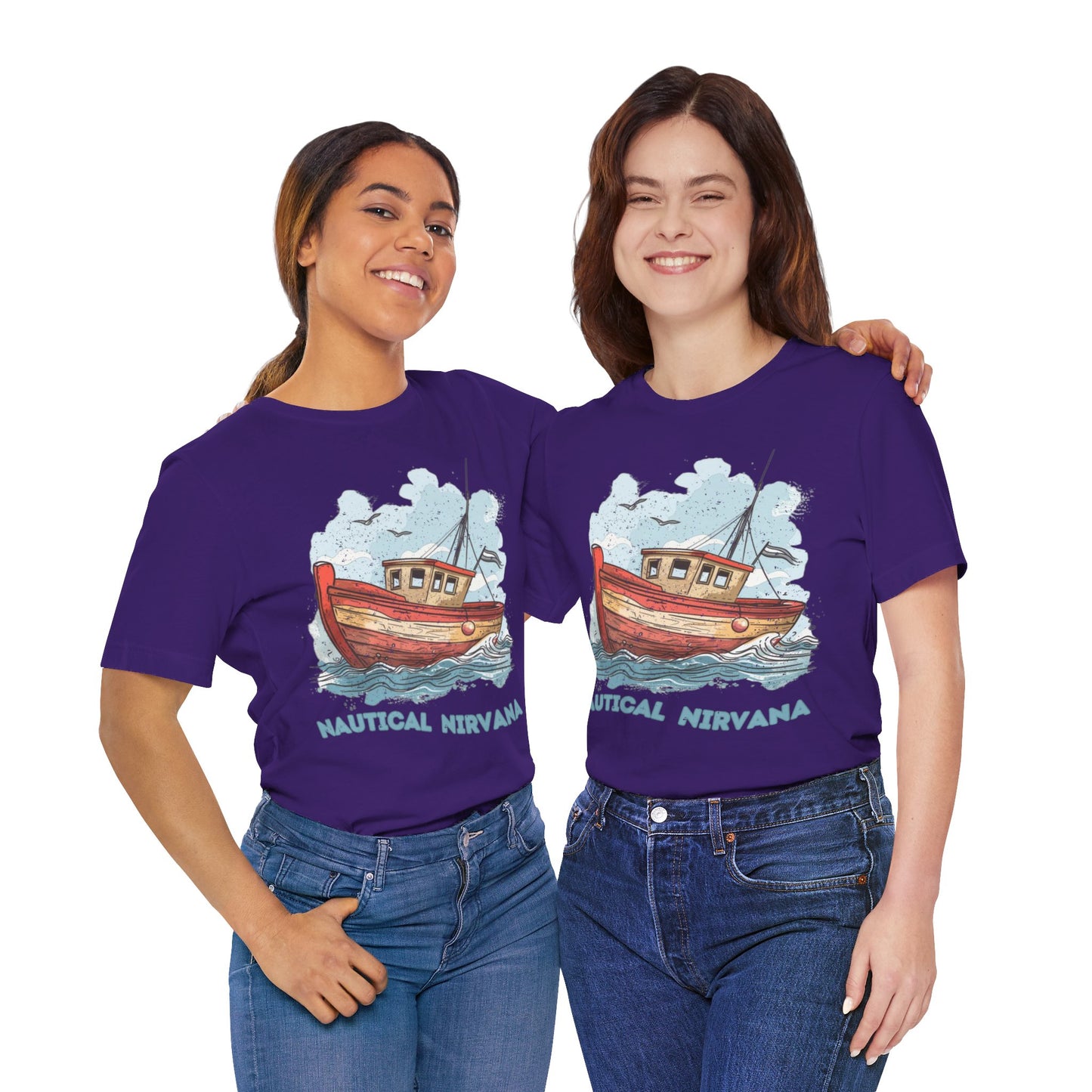 Aqua Blue Water Canal Boat T Shirt - US