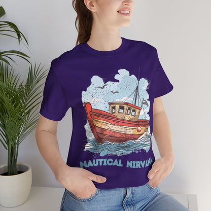 Aqua Blue Water Canal Boat T Shirt - US