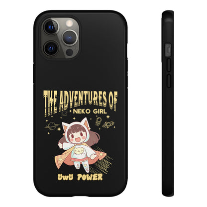 Cartoon Hero Anime Cat Meme Girl Phone Case, iPhone, Pixel, Samsung