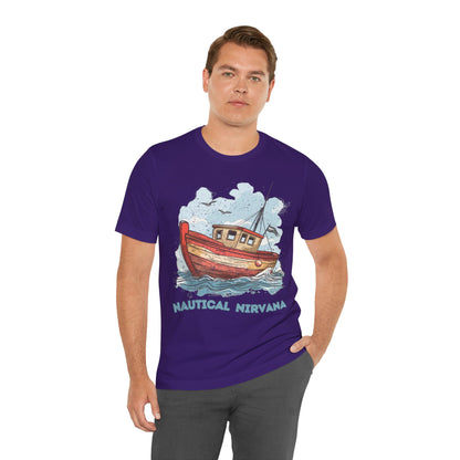 Aqua Blue Water Canal Boat T Shirt - UK