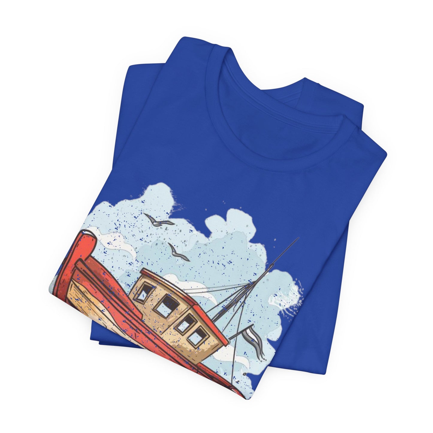 Aqua Blue Water Canal Boat T Shirt - UK