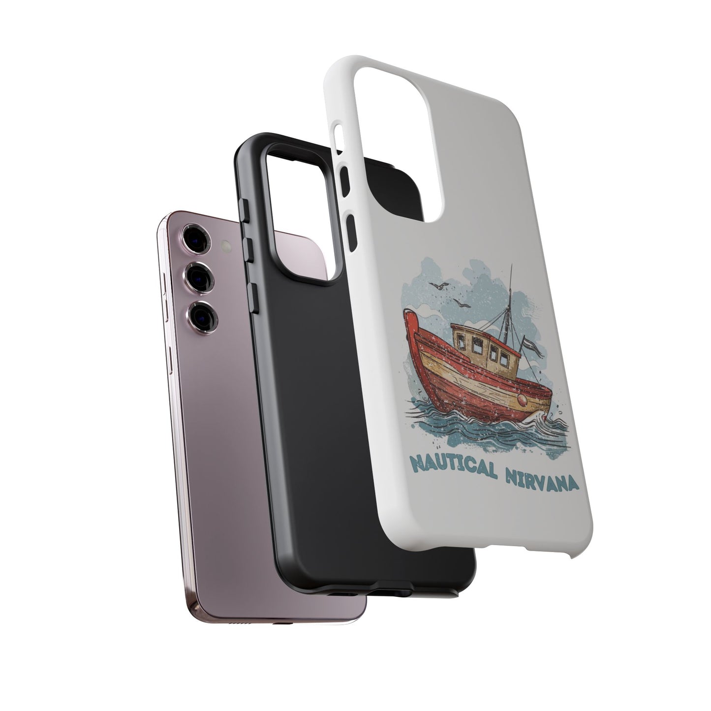 Aqua Blue Water Canal Boat White Phone Case iPhone Pixel Samsung