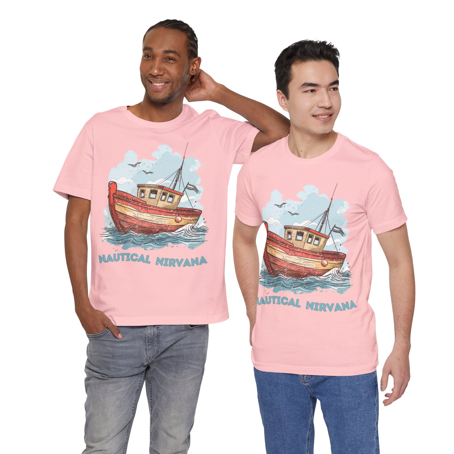 Aqua Blue Water Canal Boat T Shirt - US