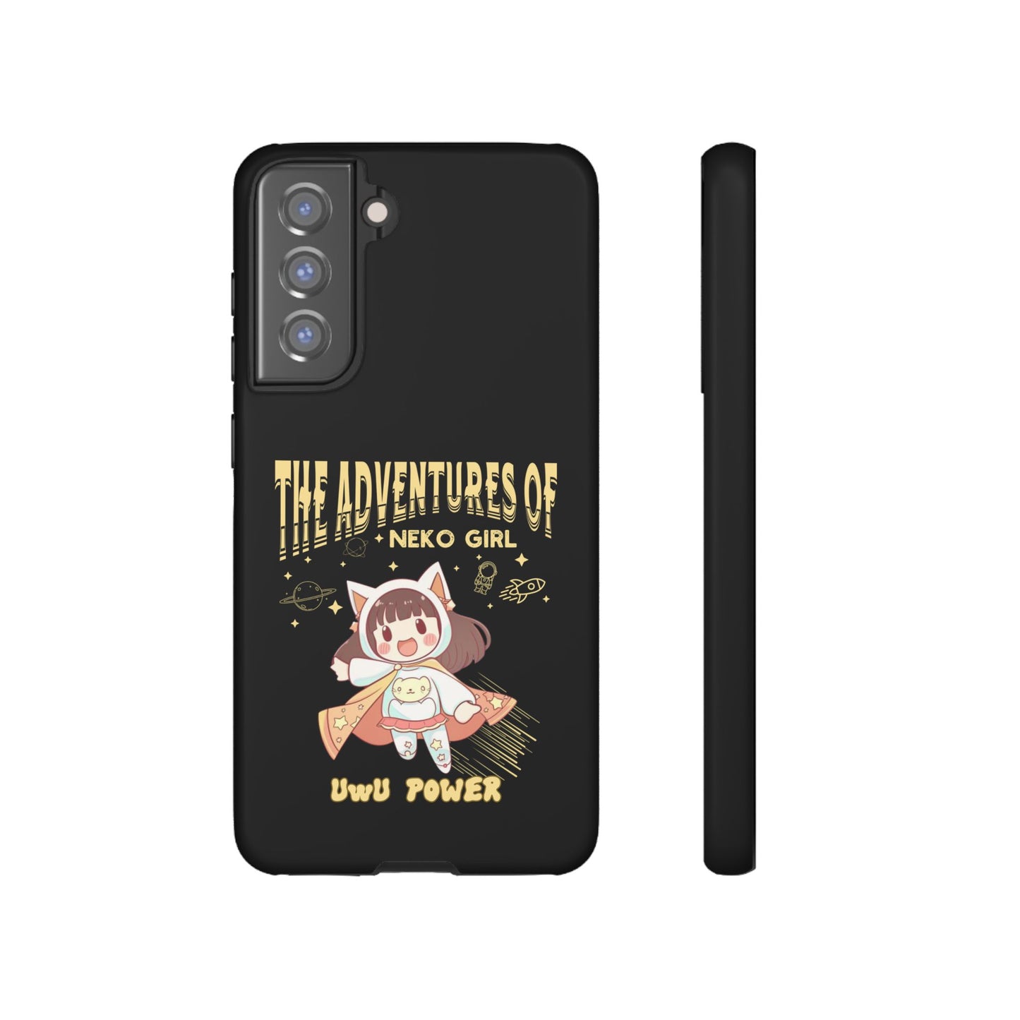 Cartoon Hero Anime Cat Meme Girl Phone Case, iPhone, Pixel, Samsung