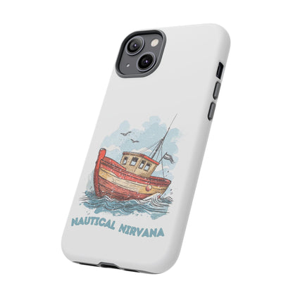 Aqua Blue Water Canal Boat White Phone Case iPhone Pixel Samsung