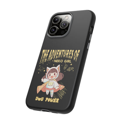 Cartoon Hero Anime Cat Meme Girl Phone Case, iPhone, Pixel, Samsung