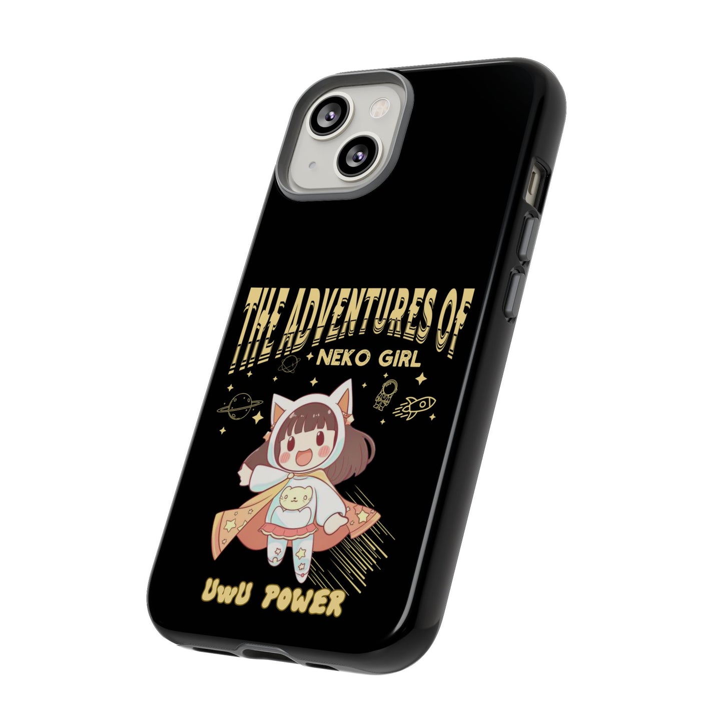 Cartoon Hero Anime Cat Meme Girl Phone Case, iPhone, Pixel, Samsung