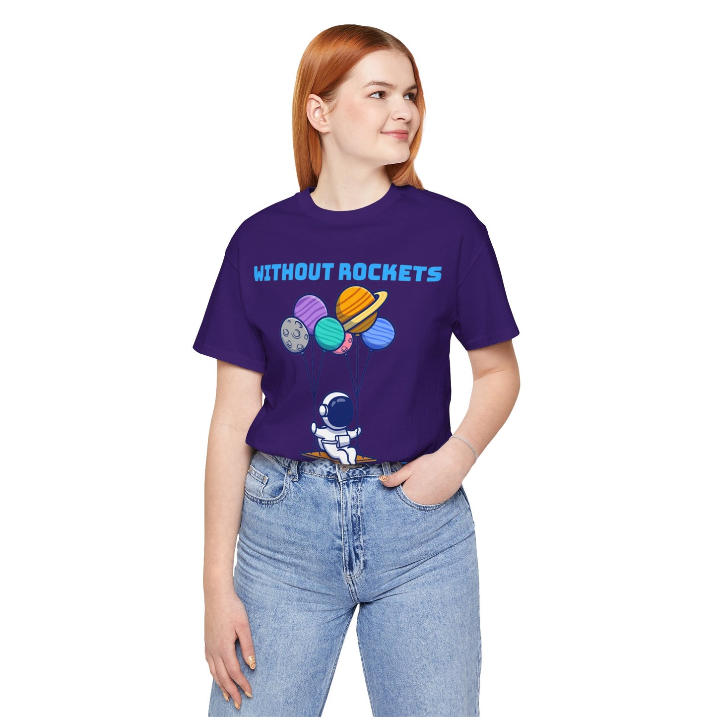 Funny Science Balloon Meme Astronaut Rocket T Shirt - UK