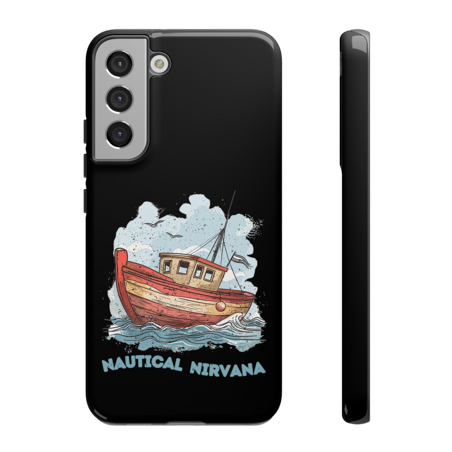 Aqua Blue Water Canal Boat Phone Case iPhone Pixel Samsung