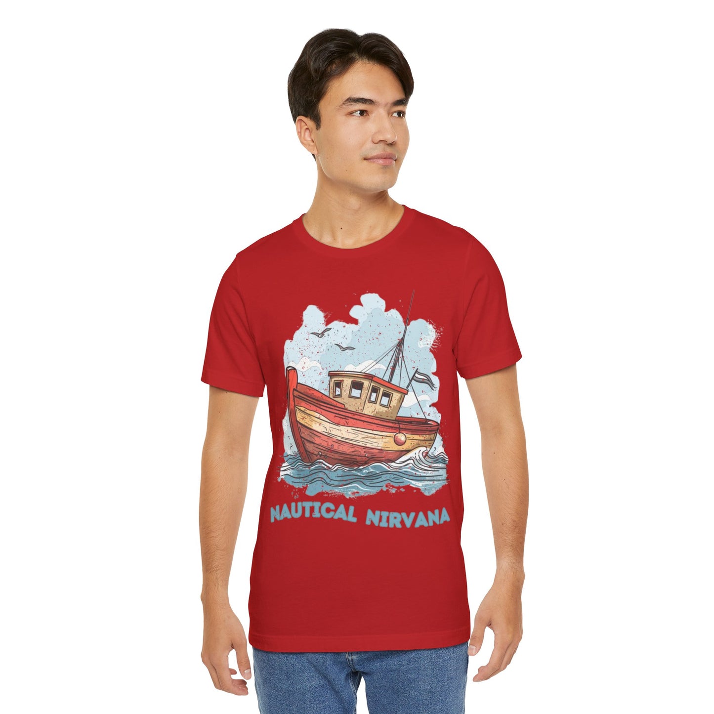 Aqua Blue Water Canal Boat T Shirt - US