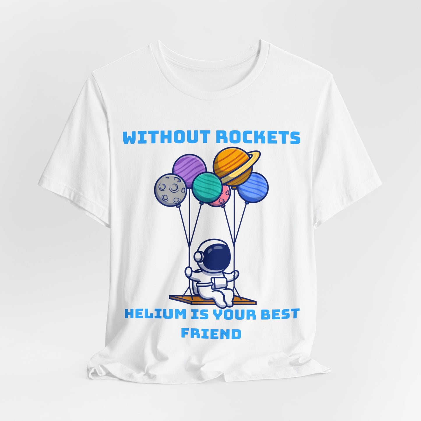 Funny Science Balloon Meme Astronaut Rocket T Shirt - UK