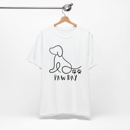 Cute Pet Dog Black Print T Shirt - US