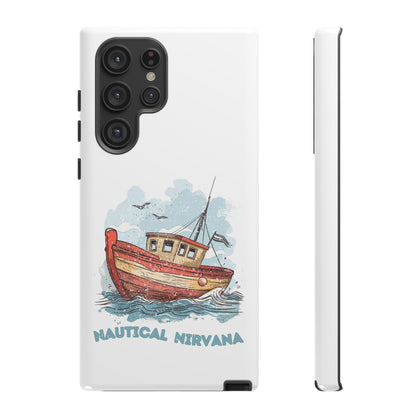 Aqua Blue Water Canal Boat White Phone Case iPhone Pixel Samsung