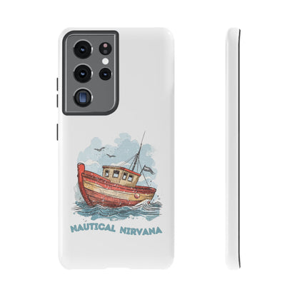 Aqua Blue Water Canal Boat White Phone Case iPhone Pixel Samsung