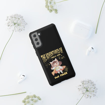 Cartoon Hero Anime Cat Meme Girl Phone Case, iPhone, Pixel, Samsung