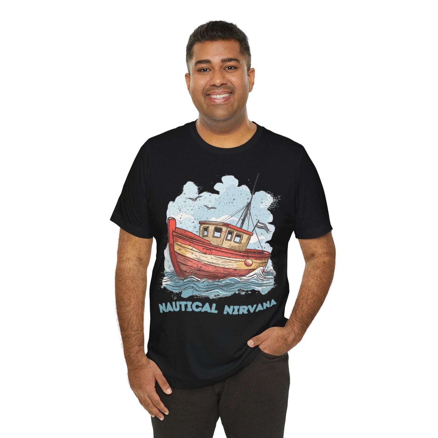 Aqua Blue Water Canal Boat T Shirt - US