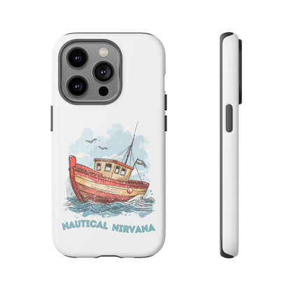 Aqua Blue Water Canal Boat White Phone Case iPhone Pixel Samsung