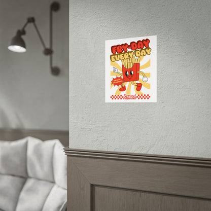 Retro Chicken Nuggets Chips Club Soda Machine Drink Poster