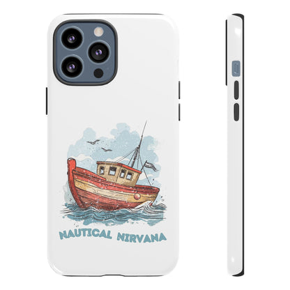 Aqua Blue Water Canal Boat White Phone Case iPhone Pixel Samsung