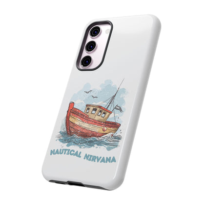 Aqua Blue Water Canal Boat White Phone Case iPhone Pixel Samsung