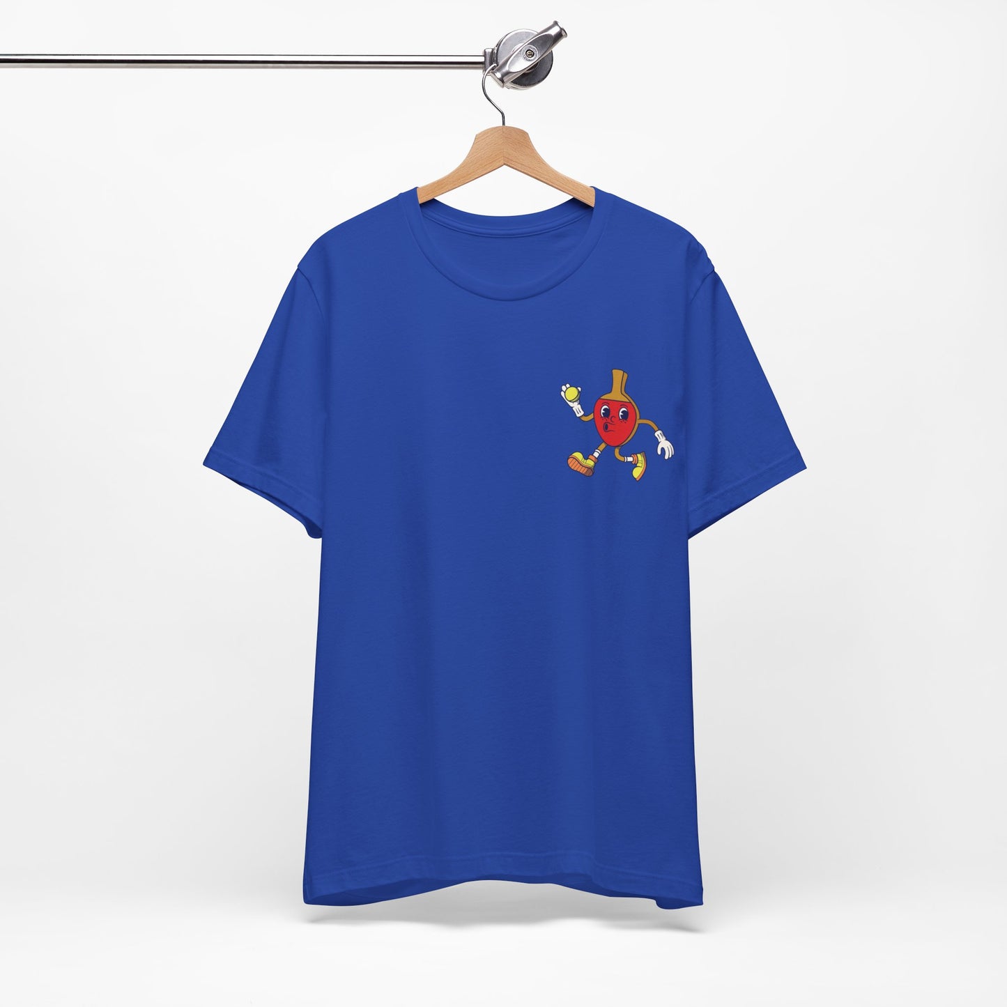 Retro Ping Pong Bat Ball Funny Cartoon Character T Shirt - UK