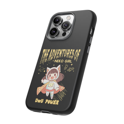 Cartoon Hero Anime Cat Meme Girl Phone Case, iPhone, Pixel, Samsung