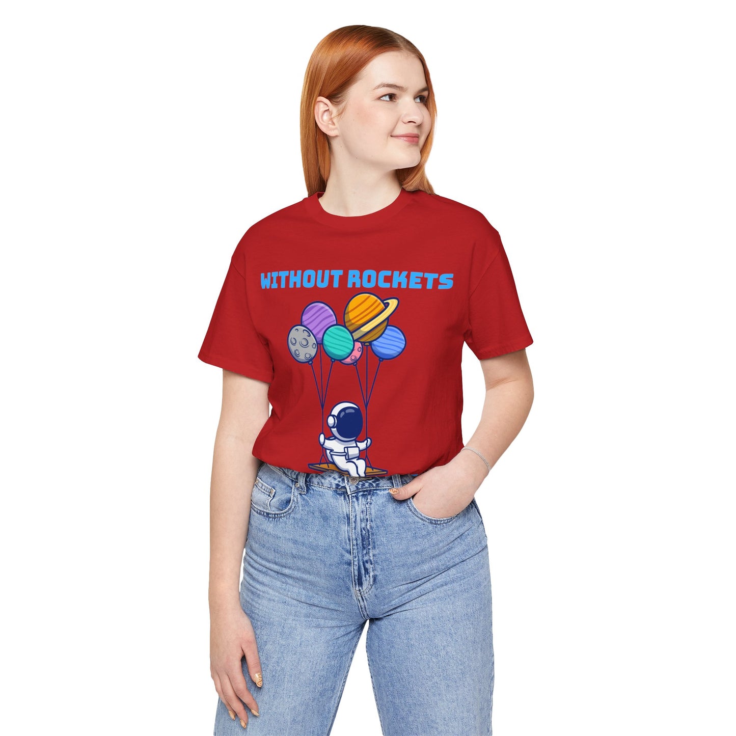 Funny Science Balloon Meme Astronaut Rocket T Shirt - UK