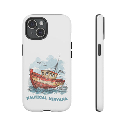 Aqua Blue Water Canal Boat White Phone Case iPhone Pixel Samsung