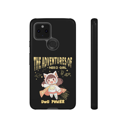 Cartoon Hero Anime Cat Meme Girl Phone Case, iPhone, Pixel, Samsung