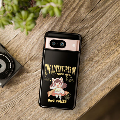 Cartoon Hero Anime Cat Meme Girl Phone Case, iPhone, Pixel, Samsung