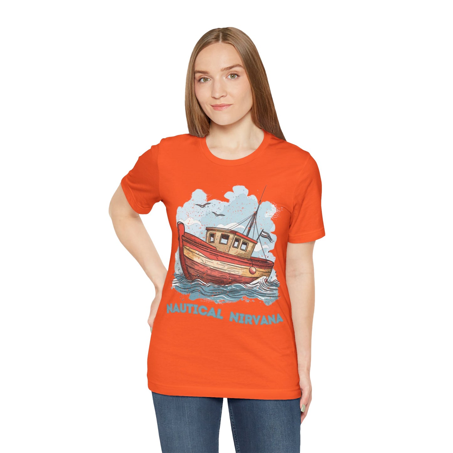 Aqua Blue Water Canal Boat T Shirt - US