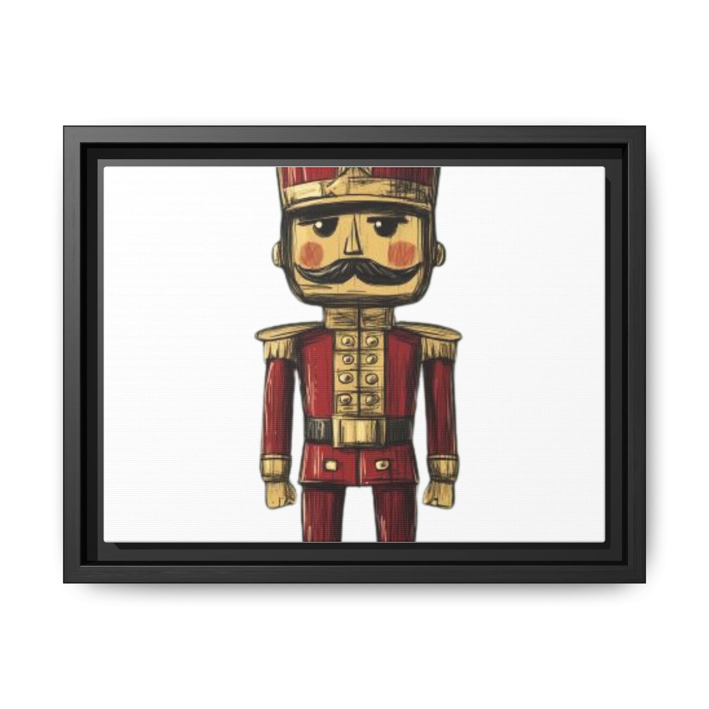 Military Army Toy Soldier Uniform Matte Canvas, Framed (Multi-color)