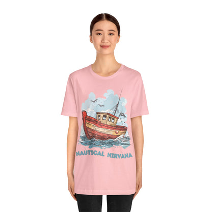 Aqua Blue Water Canal Boat T Shirt - US