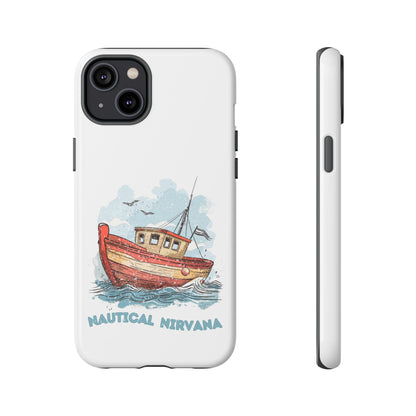 Aqua Blue Water Canal Boat White Phone Case iPhone Pixel Samsung