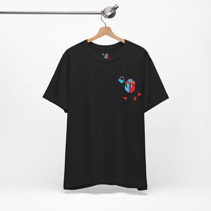 Retro Light Blue Circle Red Pill Tablet Medicine Dosage T Shirt - UK