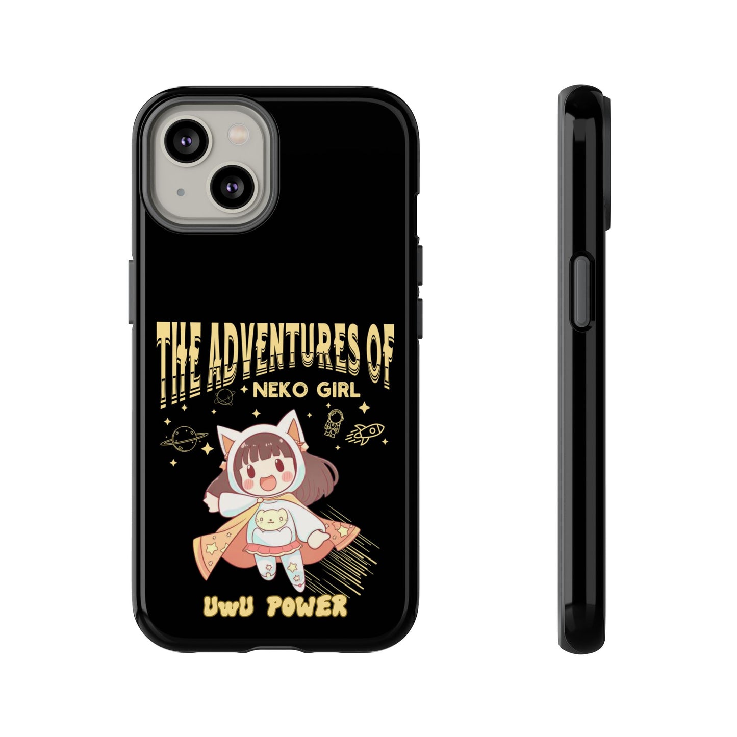 Cartoon Hero Anime Cat Meme Girl Phone Case, iPhone, Pixel, Samsung