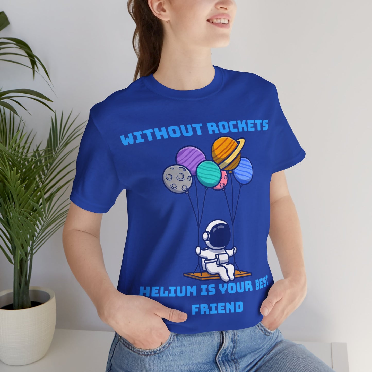 Funny Science Balloon Meme Astronaut Rocket T Shirt - UK