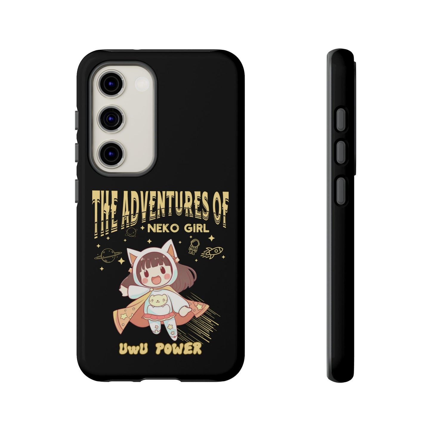 Cartoon Hero Anime Cat Meme Girl Phone Case, iPhone, Pixel, Samsung