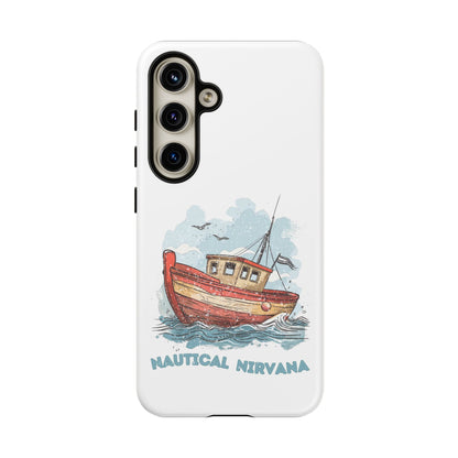 Aqua Blue Water Canal Boat White Phone Case iPhone Pixel Samsung