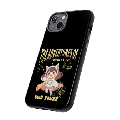 Cartoon Hero Anime Cat Meme Girl Phone Case, iPhone, Pixel, Samsung