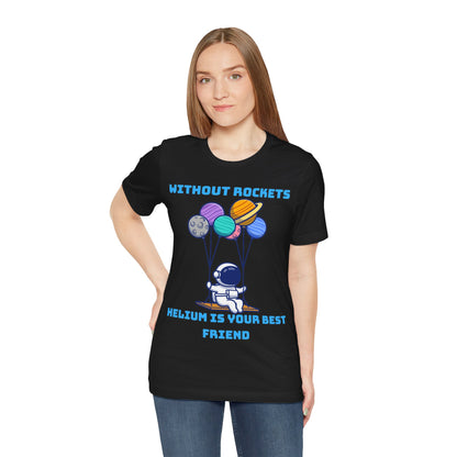 Funny Science Balloon Meme Astronaut Rocket T Shirt - UK