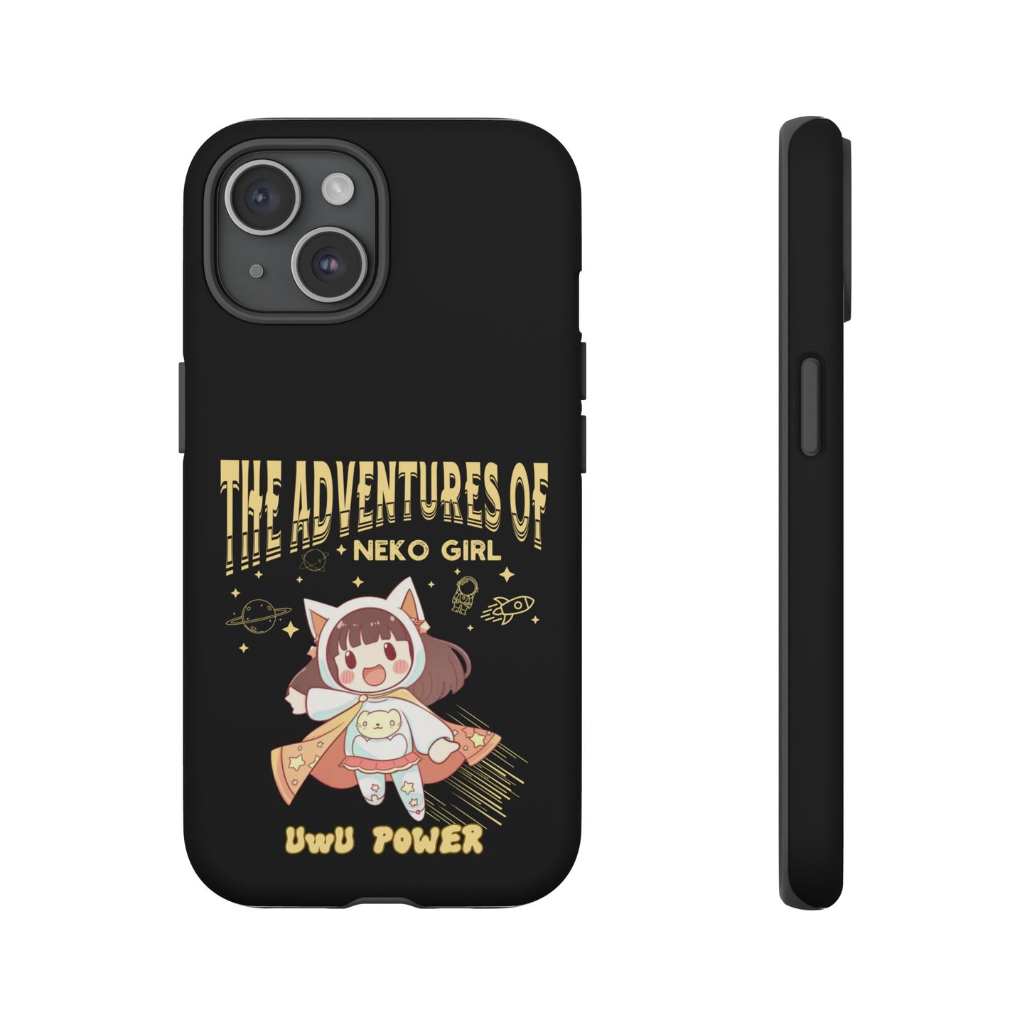 Cartoon Hero Anime Cat Meme Girl Phone Case, iPhone, Pixel, Samsung