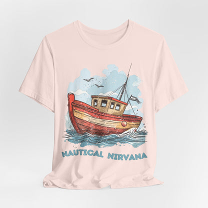 Aqua Blue Water Canal Boat T Shirt - UK