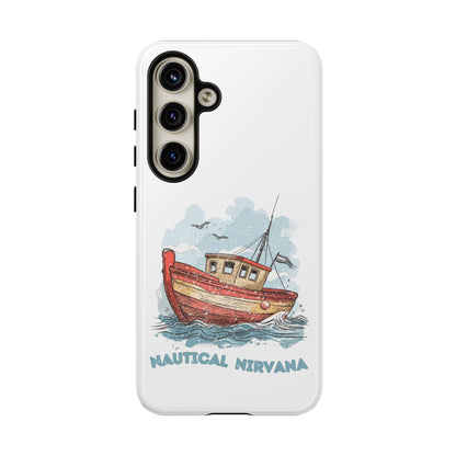 Aqua Blue Water Canal Boat White Phone Case iPhone Pixel Samsung