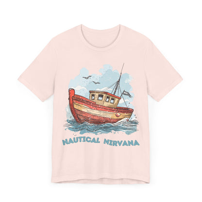 Aqua Blue Water Canal Boat T Shirt - UK